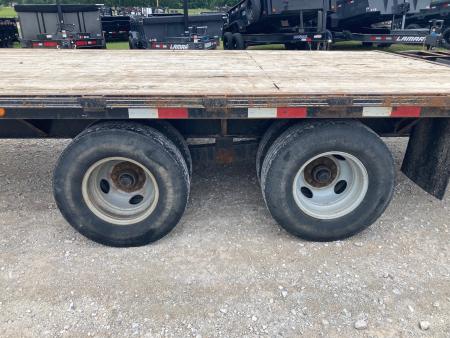 Used 2019 Elite Trailers 102X30 TANDEM 22.5K GN W/ 2 FLIP OVERS, CENTER POPUP & HYDROJACKS Flatbed Trailer