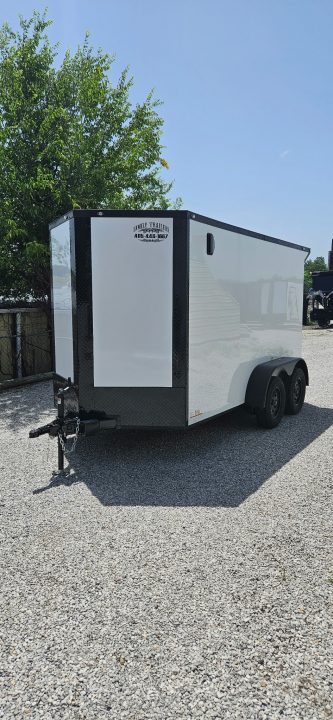 New 2026 Family Trailer 6x12 Tandem Axles Cargo / Enclosed Trailer-Screwless Exterior-Blackout Pkg-Rear Spoiler-HD Axles