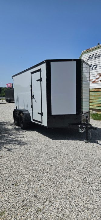 New 2026 Family Trailer 6x12 Tandem Axles Cargo / Enclosed Trailer-Screwless Exterior-Blackout Pkg-Rear Spoiler-HD Axles