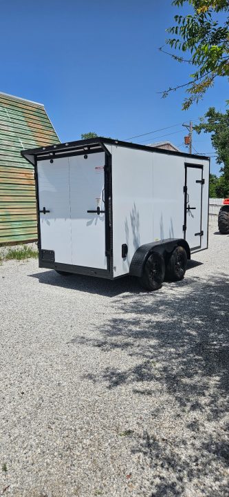 New 2026 Family Trailer 6x12 Tandem Axles Cargo / Enclosed Trailer-Screwless Exterior-Blackout Pkg-Rear Spoiler-HD Axles