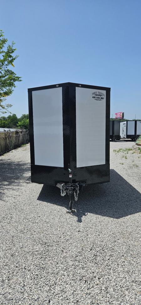 New 2026 Family Trailer 6x12 Tandem Axles Cargo / Enclosed Trailer-Screwless Exterior-Blackout Pkg-Rear Spoiler-HD Axles