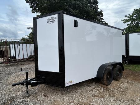 New 2026 Family Trailer 6x12 Tandem Axles Cargo / Enclosed Trailer-Screwless Exterior-Blackout Pkg-Rear Spoiler-HD Axles