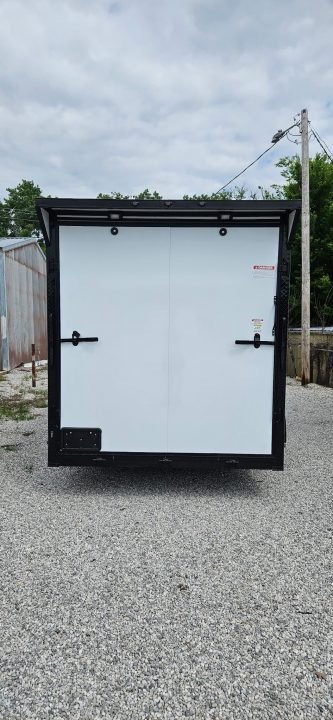 New 2026 Family Trailer 7x16 Tandem Axles Cargo / Enclosed Trailer-Screwless Exterior-Blackout Pkg-Rear Spoiler-HD Axles