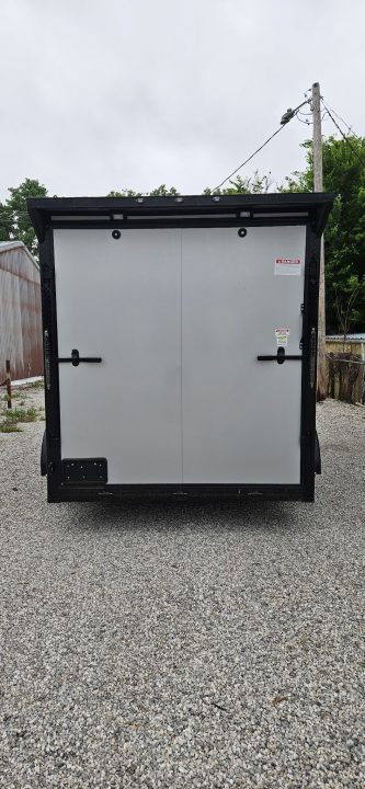 New 2026 Family Trailer 7x14 Tandem Axles Cargo / Enclosed Trailer-Screwless Exterior-Blackout Pkg-Rear Spoiler-HD Axles