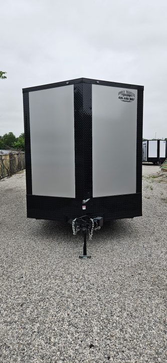New 2026 Family Trailer 7x14 Tandem Axles Cargo / Enclosed Trailer-Screwless Exterior-Blackout Pkg-Rear Spoiler-HD Axles