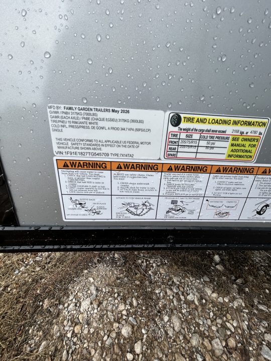 New 2026 Family Trailer 7x14 Tandem Axles Cargo / Enclosed Trailer-Screwless Exterior-Blackout Pkg-Rear Spoiler-HD Axles