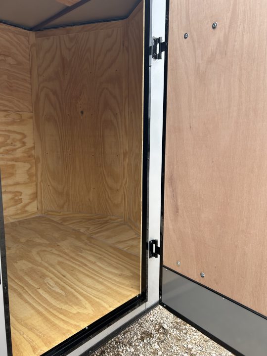 New 2026 Family Trailer 7x14 Tandem Axles Cargo / Enclosed Trailer-Screwless Exterior-Blackout Pkg-Rear Spoiler-HD Axles