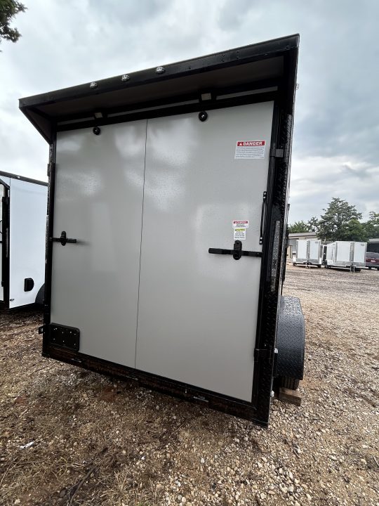 New 2026 Family Trailer 7x14 Tandem Axles Cargo / Enclosed Trailer-Screwless Exterior-Blackout Pkg-Rear Spoiler-HD Axles
