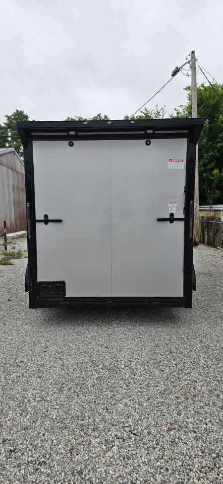 New 2026 Family Trailer 7x14 Tandem Axles Cargo / Enclosed Trailer-Screwless Exterior-Blackout Pkg-Rear Spoiler-HD Axles