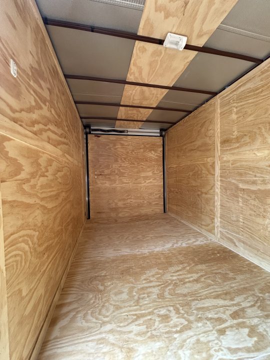 New 2026 Family Trailer 7x14 Tandem Axles Cargo / Enclosed Trailer-Screwless Exterior-Blackout Pkg-Rear Spoiler-HD Axles