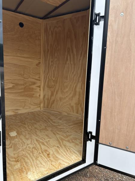 New 2026 Family Trailer 7x14 Tandem Axles Cargo / Enclosed Trailer-Screwless Exterior-Blackout Pkg-Rear Spoiler-HD Axles