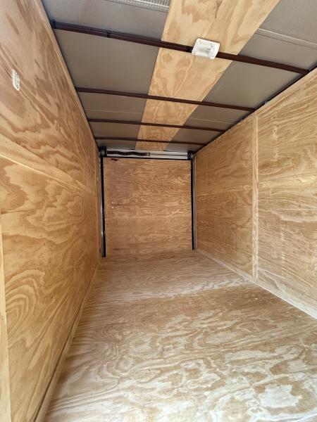New 2026 Family Trailer 7x14 Tandem Axles Cargo / Enclosed Trailer-Screwless Exterior-Blackout Pkg-Rear Spoiler-HD Axles