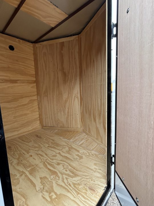 New 2026 Family Trailer 7x14 Tandem Axles Cargo / Enclosed Trailer- Screwless Exterior- Blackout Pkg- Rear Spoiler- HD Axles