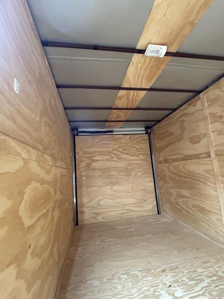 New 2026 Family Trailer 7x14 Tandem Axles Cargo / Enclosed Trailer- Screwless Exterior- Blackout Pkg- Rear Spoiler- HD Axles