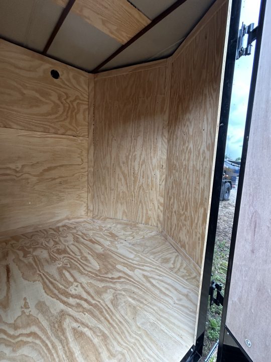 New 2026 Family Trailer 7x14 Tandem Axles Cargo / Enclosed Trailer- Screwless Exterior- Blackout Pkg- Rear Spoiler- HD Axles