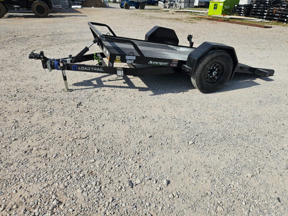 New 2026 Load Trail 77X12 SINGLE 7K SCISSOR HAULER W/ STEEL TRACTION DECK & ELECTRIC BRAKES
