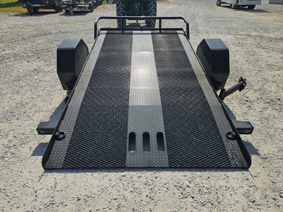 New 2026 Load Trail 77X12 SINGLE 7K SCISSOR HAULER W/ STEEL TRACTION DECK & ELECTRIC BRAKES