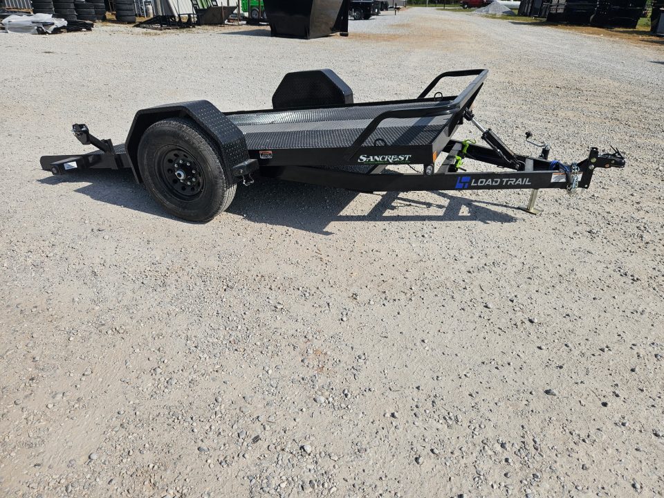 New 2026 Load Trail 77X12 SINGLE 7K SCISSOR HAULER W/ STEEL TRACTION DECK & ELECTRIC BRAKES