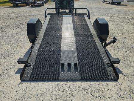 New 2026 Load Trail 77X12 SINGLE 7K SCISSOR HAULER W/ STEEL TRACTION DECK & ELECTRIC BRAKES
