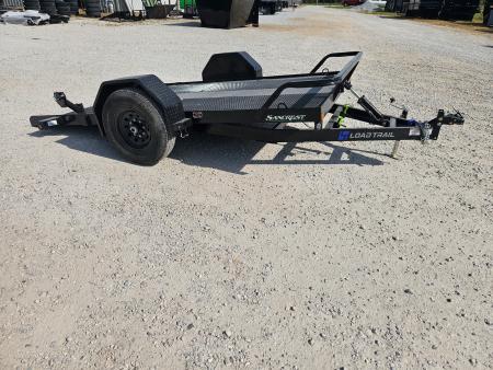 New 2026 Load Trail 77X12 SINGLE 7K SCISSOR HAULER W/ STEEL TRACTION DECK & ELECTRIC BRAKES