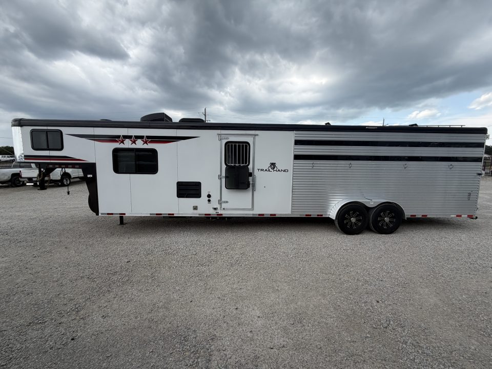 Used 2023 Bison Stock Combo Gooseneck 10' Living Quarters Midtack Trailer