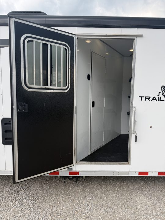 Used 2023 Bison Stock Combo Gooseneck 10' Living Quarters Midtack Trailer