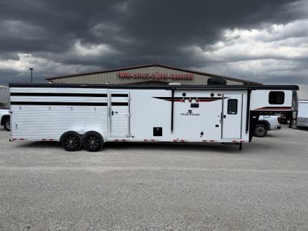 Used 2023 Bison Stock Combo Gooseneck 10' Living Quarters Midtack Trailer