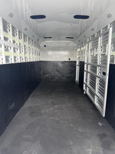Used 2023 Bison Stock Combo Gooseneck 10' Living Quarters Midtack Trailer