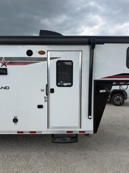 Used 2023 Bison Stock Combo Gooseneck 10' Living Quarters Midtack Trailer
