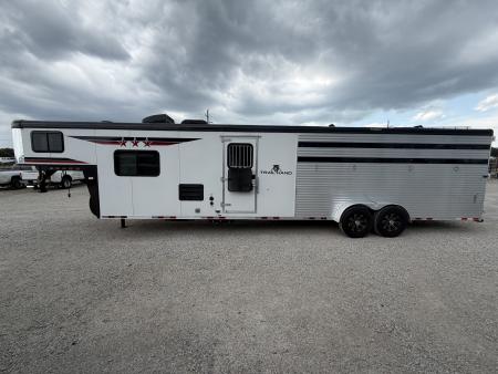 Used 2023 Bison Stock Combo Gooseneck 10' Living Quarters Midtack Trailer