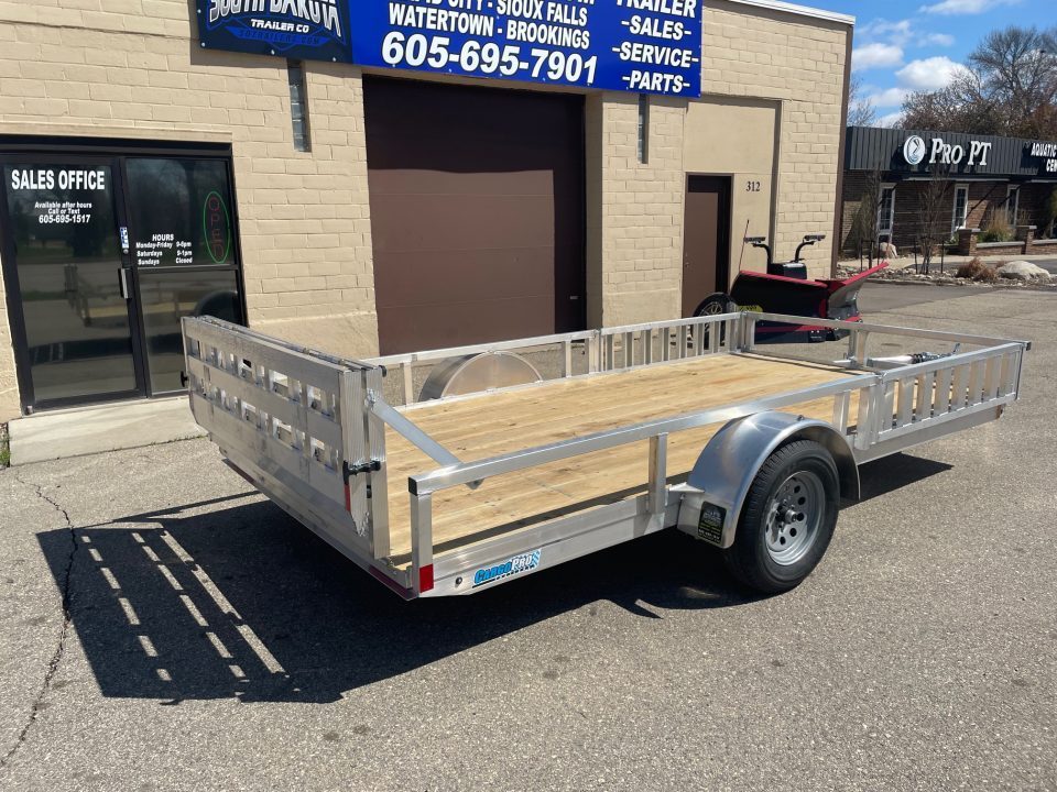 New 2026 ALCOM NEW 2026 Alcom 80x14 Aluminum Utility with side load & rear bifold ramp Utility Trailer