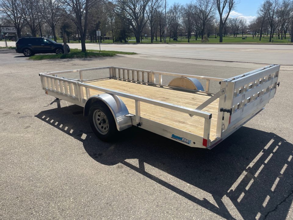 New 2026 ALCOM NEW 2026 Alcom 80x14 Aluminum Utility with side load & rear bifold ramp Utility Trailer