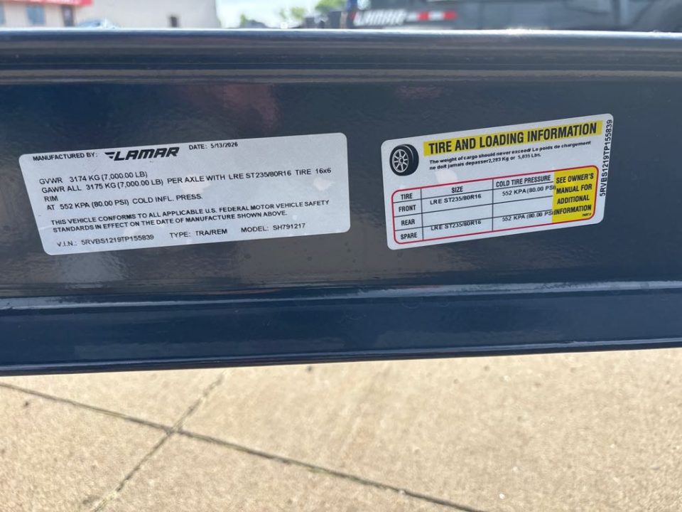 New 2026 Lamar Trailers SH791217 Utility Trailer
