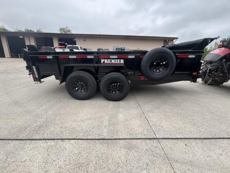 New 2026 Premier Trailers Inc. LE HDT 7X14 Dump Trailer - Roll Back Tarp - Ramps - 14000# GVWR