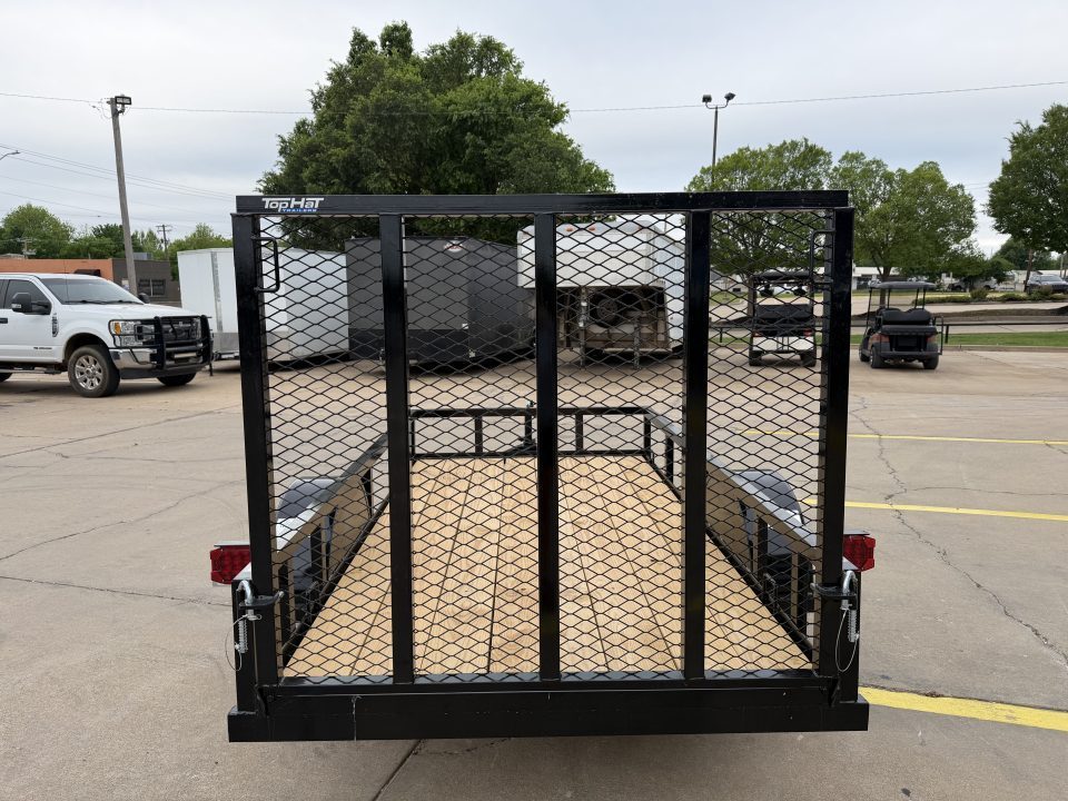New #262983 2026 TOP HAT DJX 5 X 10 SINGLE AXLE ANGLE TOP 3.5K UTILITY W/ 48" RAMP GATE