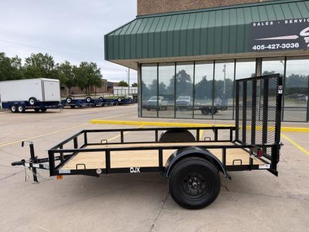 New #262983 2026 TOP HAT DJX 5 X 10 SINGLE AXLE ANGLE TOP 3.5K UTILITY W/ 48" RAMP GATE