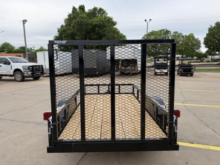 New #262983 2026 TOP HAT DJX 5 X 10 SINGLE AXLE ANGLE TOP 3.5K UTILITY W/ 48" RAMP GATE