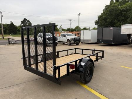 New #262983 2026 TOP HAT DJX 5 X 10 SINGLE AXLE ANGLE TOP 3.5K UTILITY W/ 48" RAMP GATE