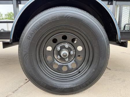 New #262983 2026 TOP HAT DJX 5 X 10 SINGLE AXLE ANGLE TOP 3.5K UTILITY W/ 48" RAMP GATE