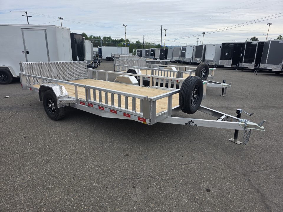 New 2026 Nordtek 82X14 ALUMINUM - SIDE LOAD RAMPS Utility Trailer