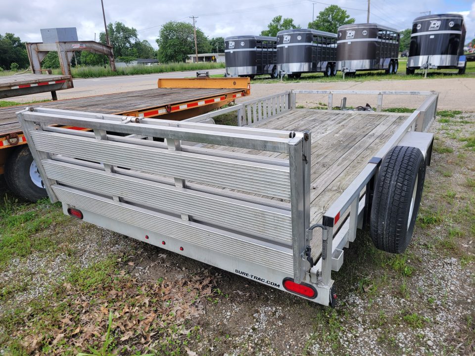 Used 2020 Sure-Trac 7x14 Aluminum Tube Top ATV Utility Trailer