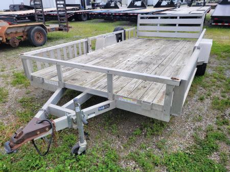Used 2020 Sure-Trac 7x14 Aluminum Tube Top ATV Utility Trailer