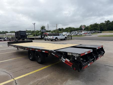 New #263207 2026 TOP HAT DO 24 X 102 TANDEM AXLE 14K BUMPER PULL DECKOVER W/ JUMBO RAMPS