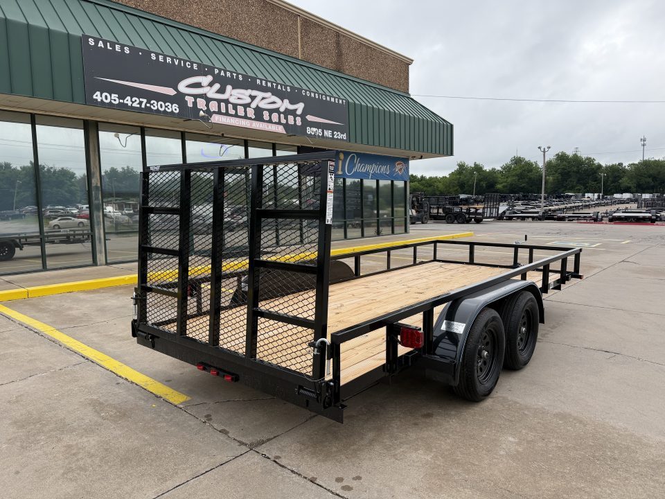 New #264468 2026 TOP HAT LDX 16 X 77 TANDEM AXLE SQUARE TUBE TOP 7K UTILITY TRAILER