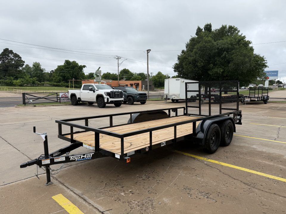 New #264468 2026 TOP HAT LDX 16 X 77 TANDEM AXLE SQUARE TUBE TOP 7K UTILITY TRAILER