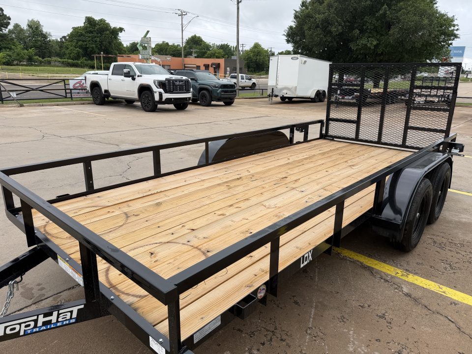 New #264468 2026 TOP HAT LDX 16 X 77 TANDEM AXLE SQUARE TUBE TOP 7K UTILITY TRAILER