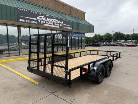 New #264468 2026 TOP HAT LDX 16 X 77 TANDEM AXLE SQUARE TUBE TOP 7K UTILITY TRAILER