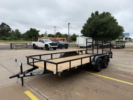 New #264468 2026 TOP HAT LDX 16 X 77 TANDEM AXLE SQUARE TUBE TOP 7K UTILITY TRAILER