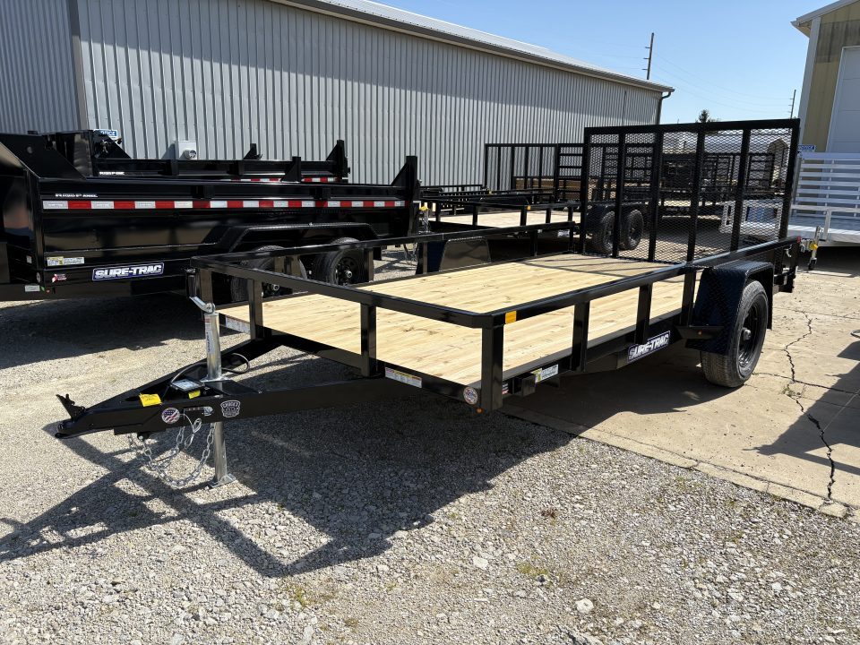 New 2026 Sure-Trac 7X14 TUBE TOP 5K W/BRAKES Utility Trailer