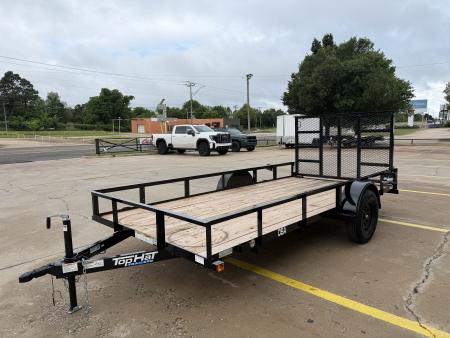 New #260868 2026 TOP HAT DSA 14 X 77 SINGLE AXLE ANGLE TOP 3.5K UTILITY W/ RAMP GATE